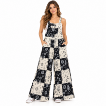 Wide Leg Palazzo Overall Jumpsuit NC56