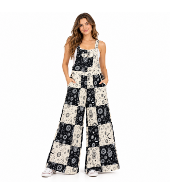  Wide Leg Palazzo Overall Jumpsuit NC56