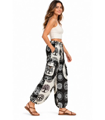 Cotton Tree of life  Peace Yoga Pant R26069