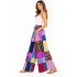 Cotton Patchwork Multi Purple Palazzo Pant R261539