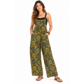 Cotton Yellow Sun Yoga Pant Blue On Sun Moon Jumpsuit Overall R261606