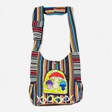 Cotton Quilted With Mushroom Embroidered Bag  R261520