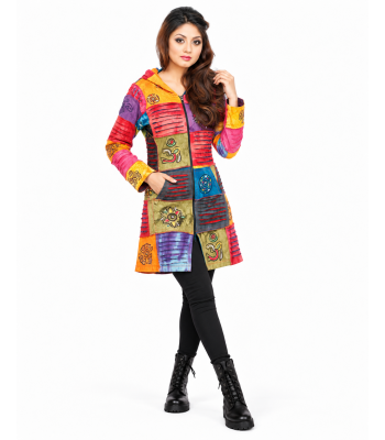 Cotton Razor Cut Handmade Long Jacket   SF377
