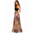 Cotton Patchwork Wide Leg Musical Palazzo Pant D1278