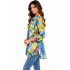 Women's Blue Multi Web Button down Cardigan Shirt KBS25002