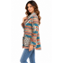 Women Multi Three Button Collar Aztec Vintage Jacket  KBS25508