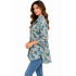 Women's Blue floral red button Sky  Jacket KBS26118