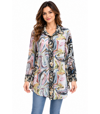 Women's Full S/l  Button Down  Ruby Cardigan Shirts KBS34