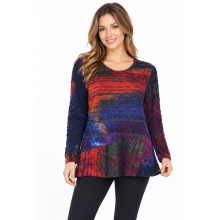 Women's multi  Mountain  Round Neck Top KCT24702