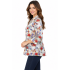 Women's Multi color White button Rose Jacket KCT26122