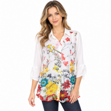 Women's Multi Floral  Rose Shirt KCT26124