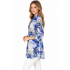 Women  Sea Blue 3/4 slv  button  pacific shirt KCT26128