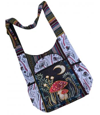  Cotton Patchwork Floral Mushroom Bag  KFC261593