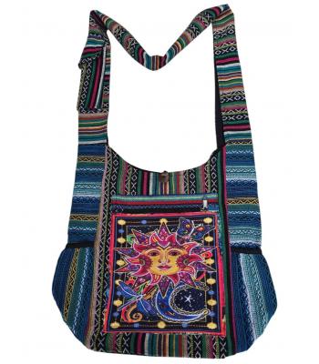 Cotton Multi Patchwork Chakra Sun Moon Bag KFC261596