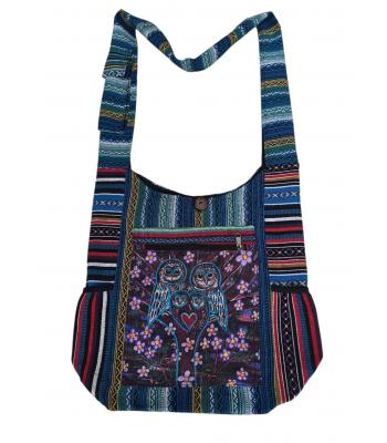 Cotton Multi Patchwork Owls Bag  KFC261597