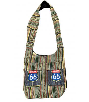 Cotton Aztec Two Pocket Historical Route 66 Bag KFC2977