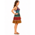 Cotton Patchwork Ombre Halter Dress LF261078