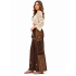Cotton Earthy Brown Razor Cut Crazy Artwork Palazzo Pant LF26353
