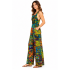 Cotton Razor Cut Patchwork Tie Dye Festive Jumpsuit Overall LF26370