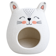 Felt White Rabbit Cat Cave CC17