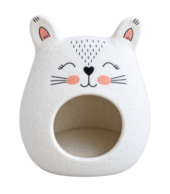 Felt White Rabbit Cat Cave CC17