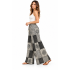 Cotton Multi  Block Print Black and Grey Cali Palazzo Pant D1023