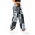 Cotton Patchwork Block Print Black & White Festival Pant D1150