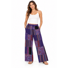 Cotton Xo patchwork Purple Tribal Pant D1338