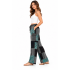 Cotton Xo Patchwork Black and White Teal Tribal Pant D1340