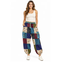 Cotton Patchwork Mushroom Yoga Pant D397