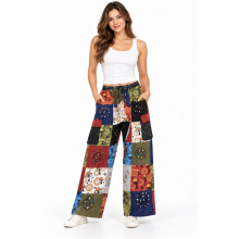 Cotton Multipath Work Block Print Hand Brush Mushroom Pant D426