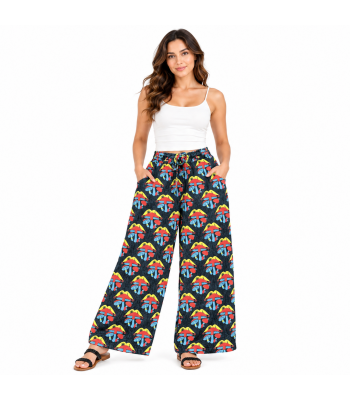 Peace Sun moon Mushroom Trouser D519