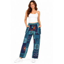 Cotton Patchwork Zip Pocket Yoga Pant D729