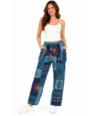 Cotton Patchwork Zip Pocket Yoga Pant D729 