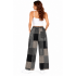 Cotton Stonewash Patchwork Black & White Pant D770