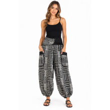 Cotton Stripe Patch Box Pocket Pant KTB446