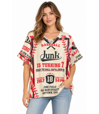  100% COTTON WOVEN WOMEN CROP  V NECK TOP  KTF26224