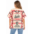 100% COTTON WOVEN WOMEN CROP  V NECK TOP  KTF26224