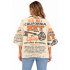 Cotton Vintage Feed Sack Butter Mill Blazer Jacket KTF26233