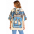 Cotton Vintage Feed Sack Rabbit Hooded Jacket  KTF26234