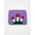 Felt Triple Mushroom Coin Bag LH15