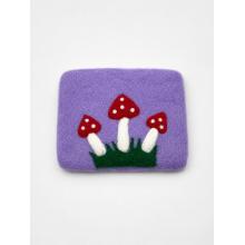 Felt Triple Mushroom Coin Bag LH15