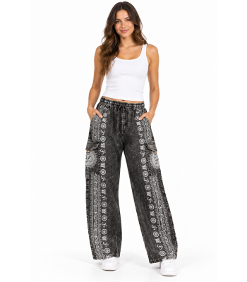 Cotton Multi Print Box Pocket Festival Yoga Om Pants NC2006 