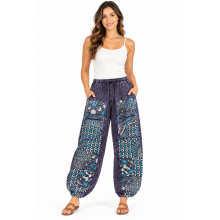 Cotton Purple Multi Yoga Pant NC39
