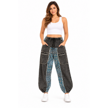 Cotton Stonewash Patchwork Festival Pant NC43