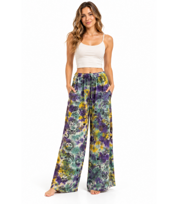 Cotton Sun Moon Galaxy Design Tie Dye Pant NC63 