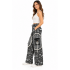 Cotton Multi Print B/White  Box Pocket  Yoga Trouser NC67