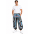 Cotton Patchwork Black Multi Swirl Festival Pant R25790