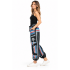 Cotton Patchwork Black Multi Swirl Festival Pant R25790