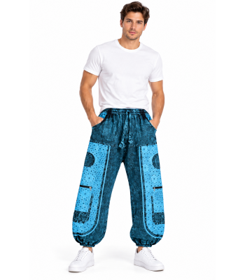 Cotton Stonewashed Pacific Blue Cargo Pant R25909 